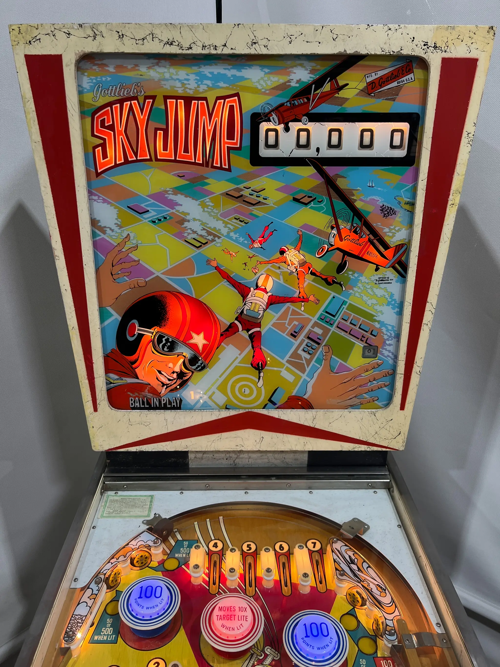 No Reserve Restored 1974 Gottlieb Sky Jump Pinball Machine