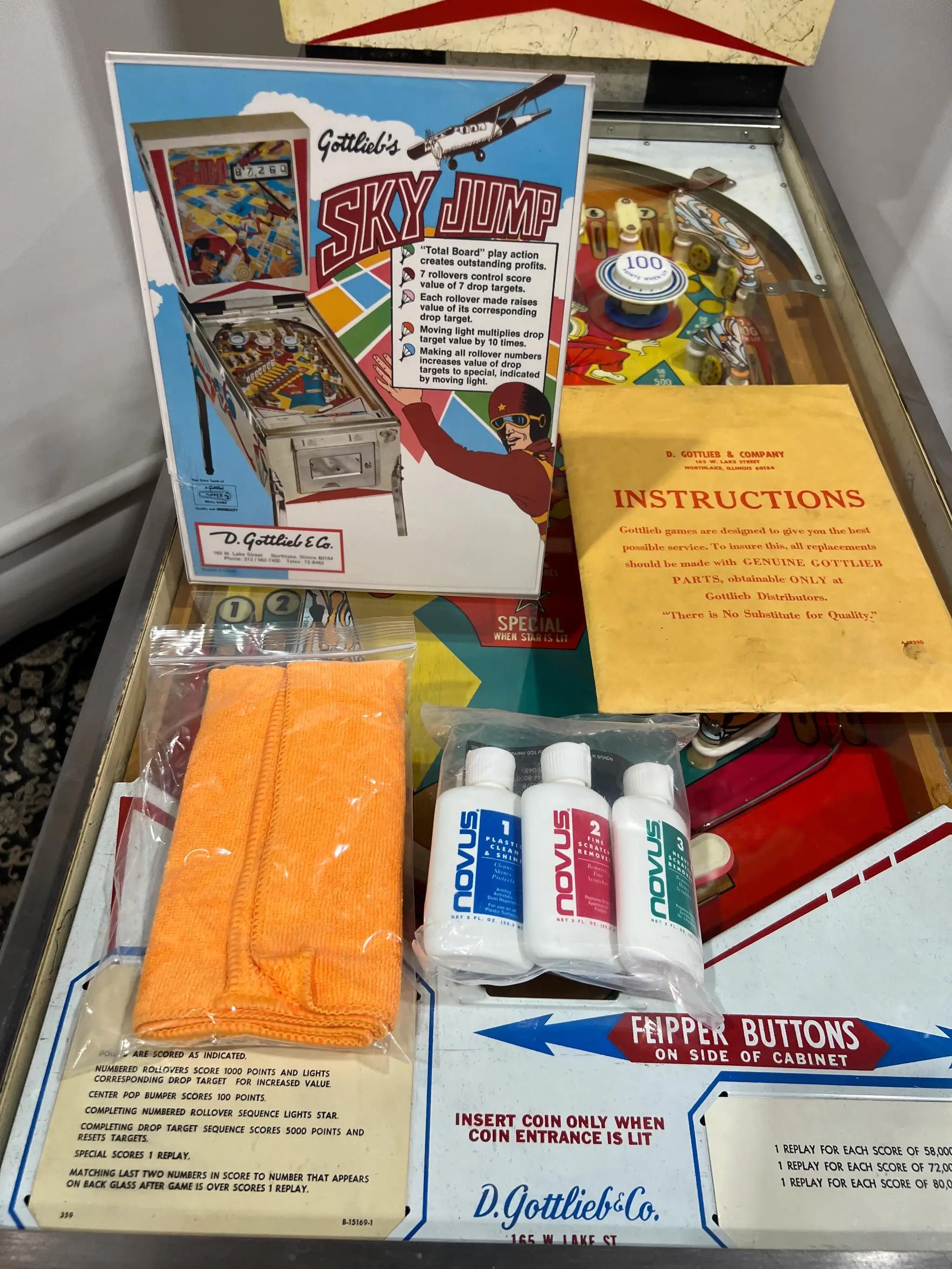 No Reserve Restored 1974 Gottlieb Sky Jump Pinball Machine