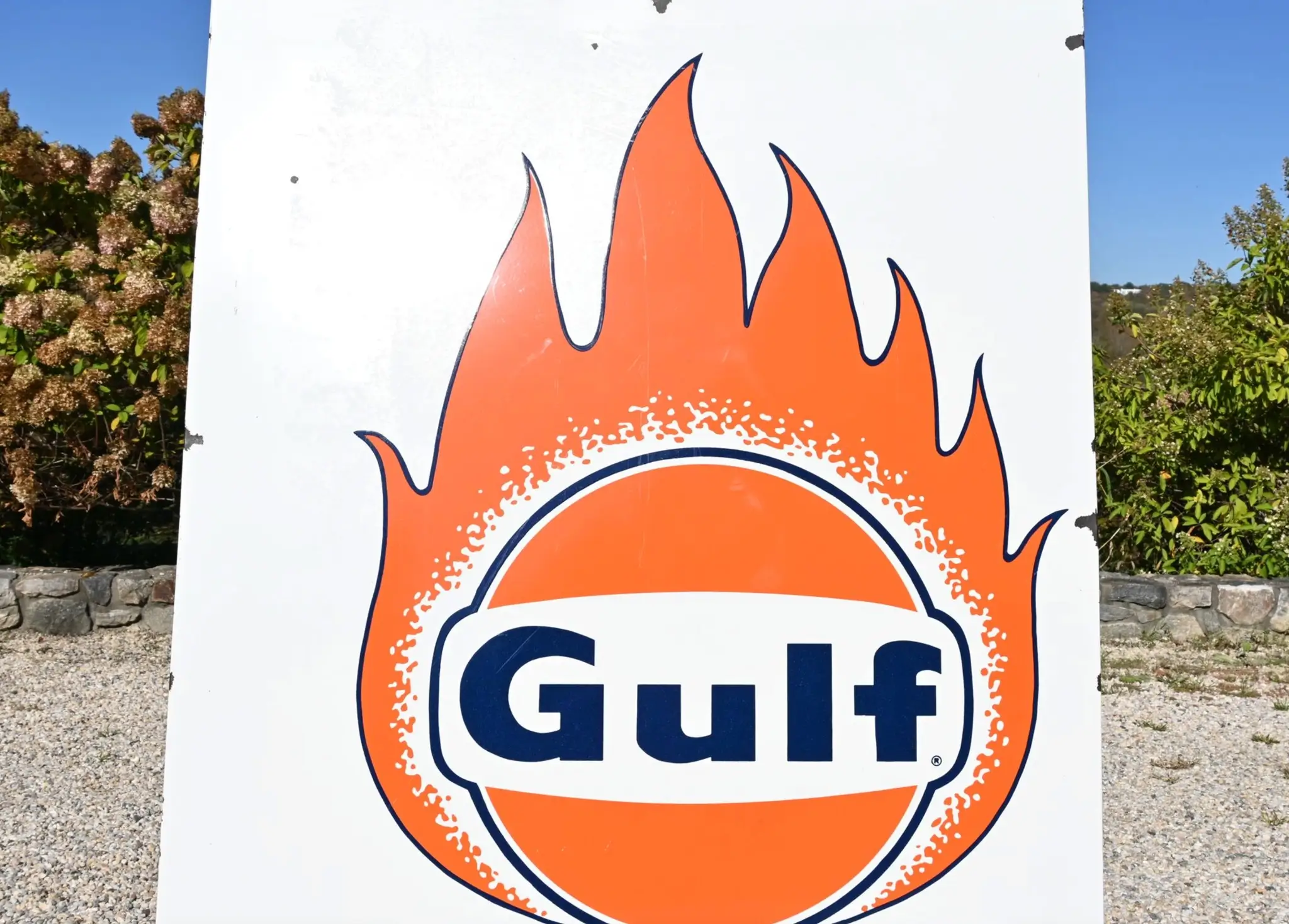 MarketPlace: No Reserve 1960's Gulf Solar Heat Porcelain Sign