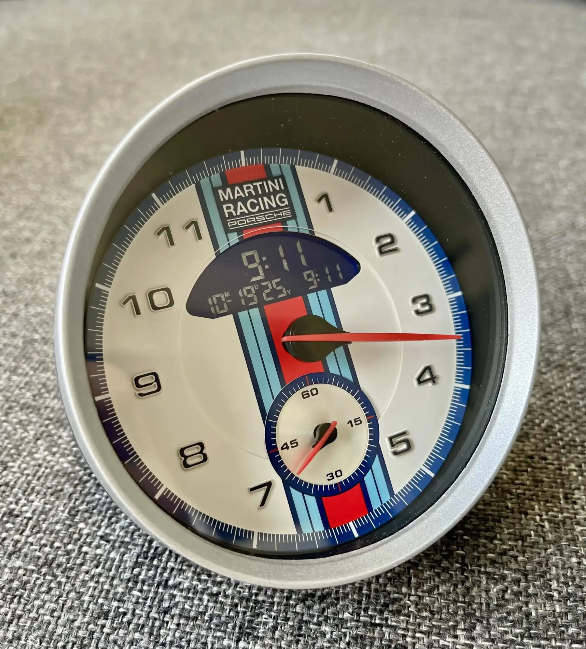 No Reserve Porsche Martini Racing Tabletop Clock and Watch Set 