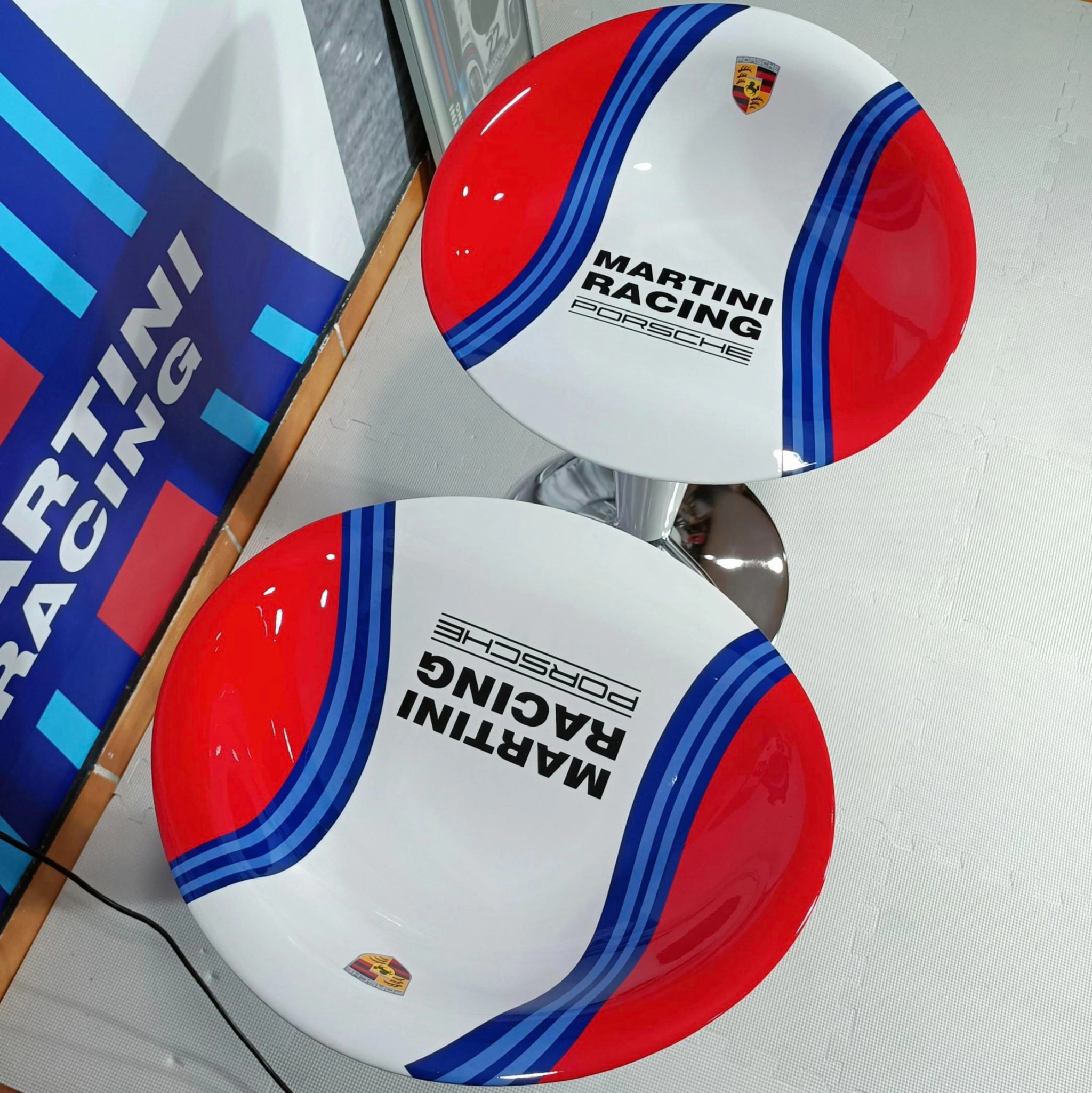 No Reserve Porsche Martini Racing Livery Stools | PCARMARKET