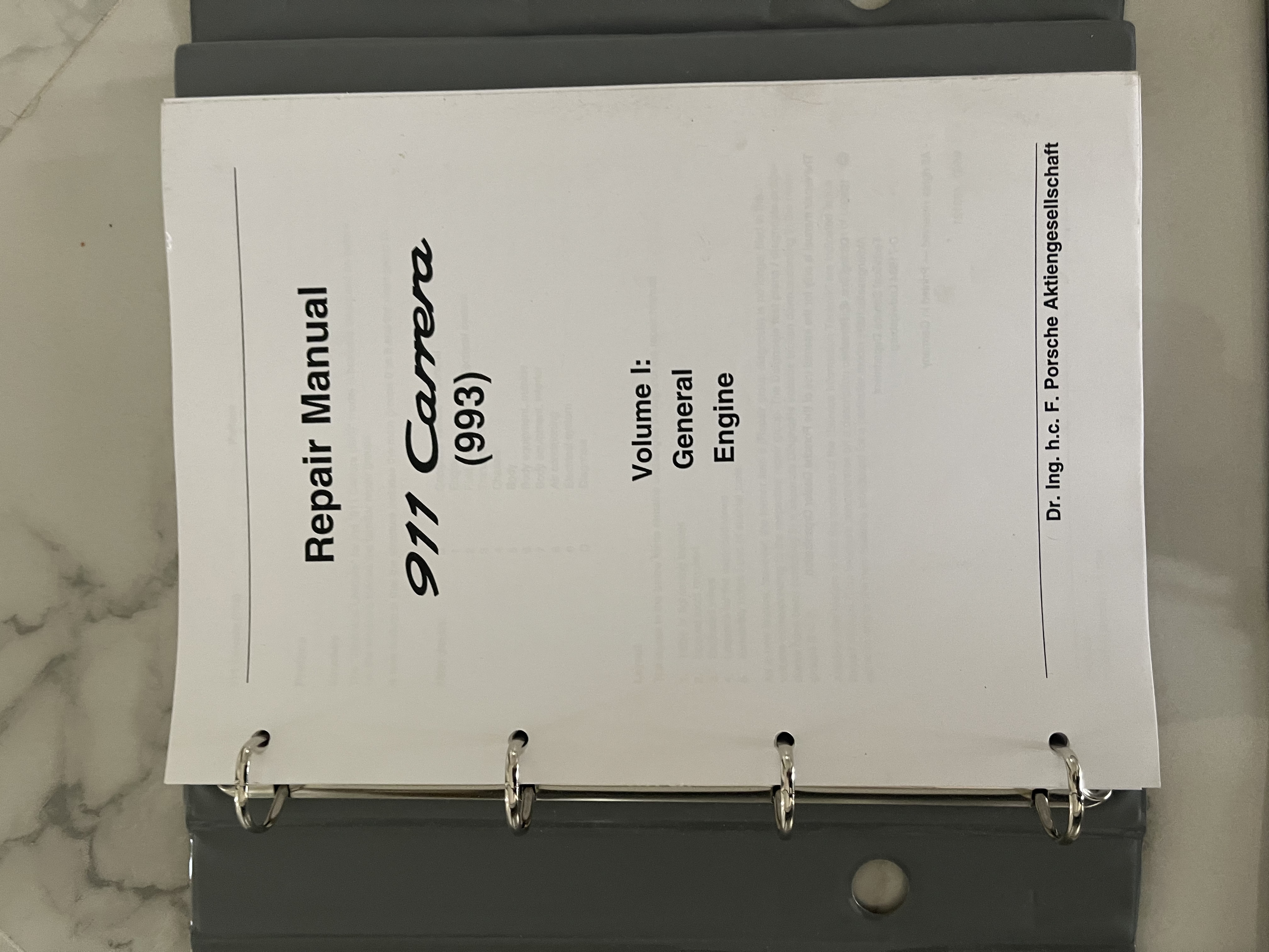 ポルシェ993RS Service Infomation Technik 冊子 ポルシェ993RS Service Infomation Technik 冊子 ポルシェ993RS