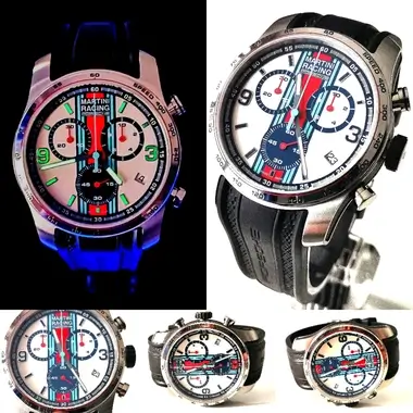 No Reserve Porsche Martini Racing Chronograph Watch | PCARMARKET