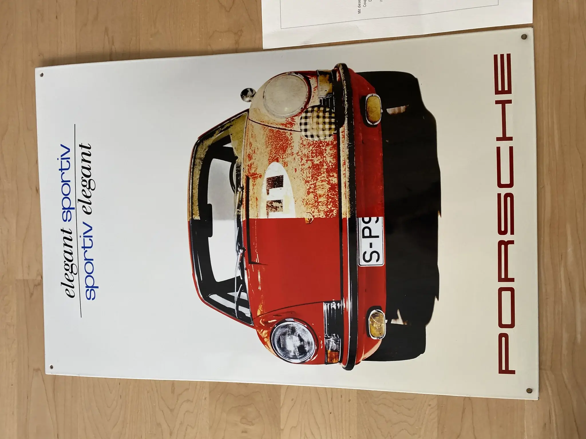 No Reserve Limited Production Porsche Enamel Sign | PCARMARKET