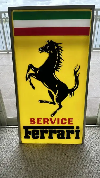 Original Unrestored Vintage Ferrari Dealership Service sign | PCARMARKET