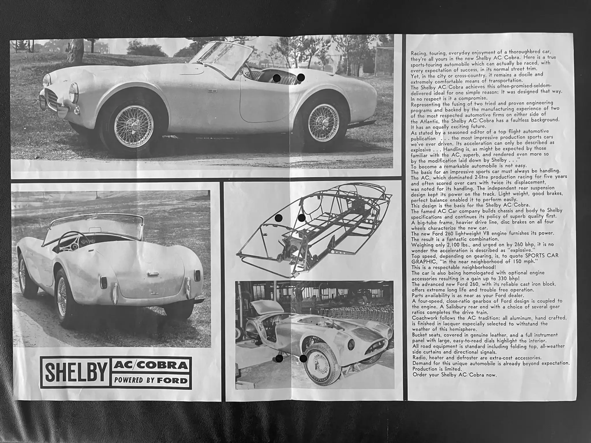 MP: Original Shelby AC Cobra Sales Brochure | PCARMARKET