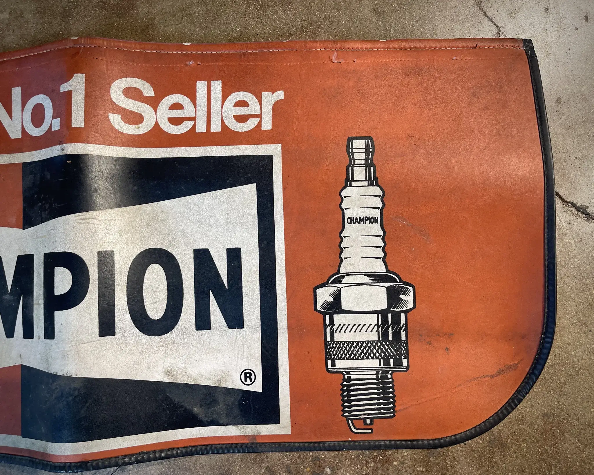 No Reserve Vintage Champion Spark Plugs Fender Cover | PCARMARKET