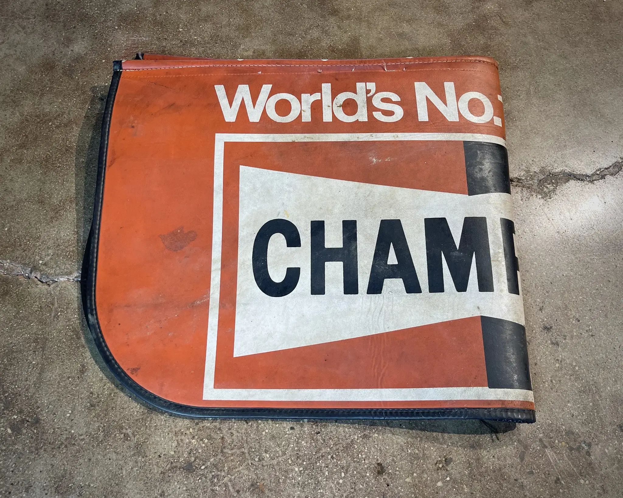 No Reserve Vintage Champion Spark Plugs Fender Cover | PCARMARKET