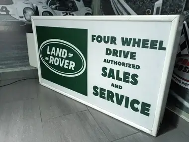 No Reserve Illuminated Land Rover Sign | PCARMARKET