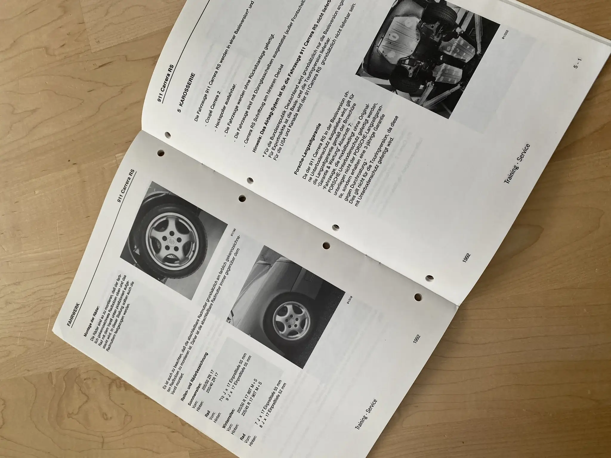 Complete Original Porsche 964 Carrera RS Owners Manual & Press 