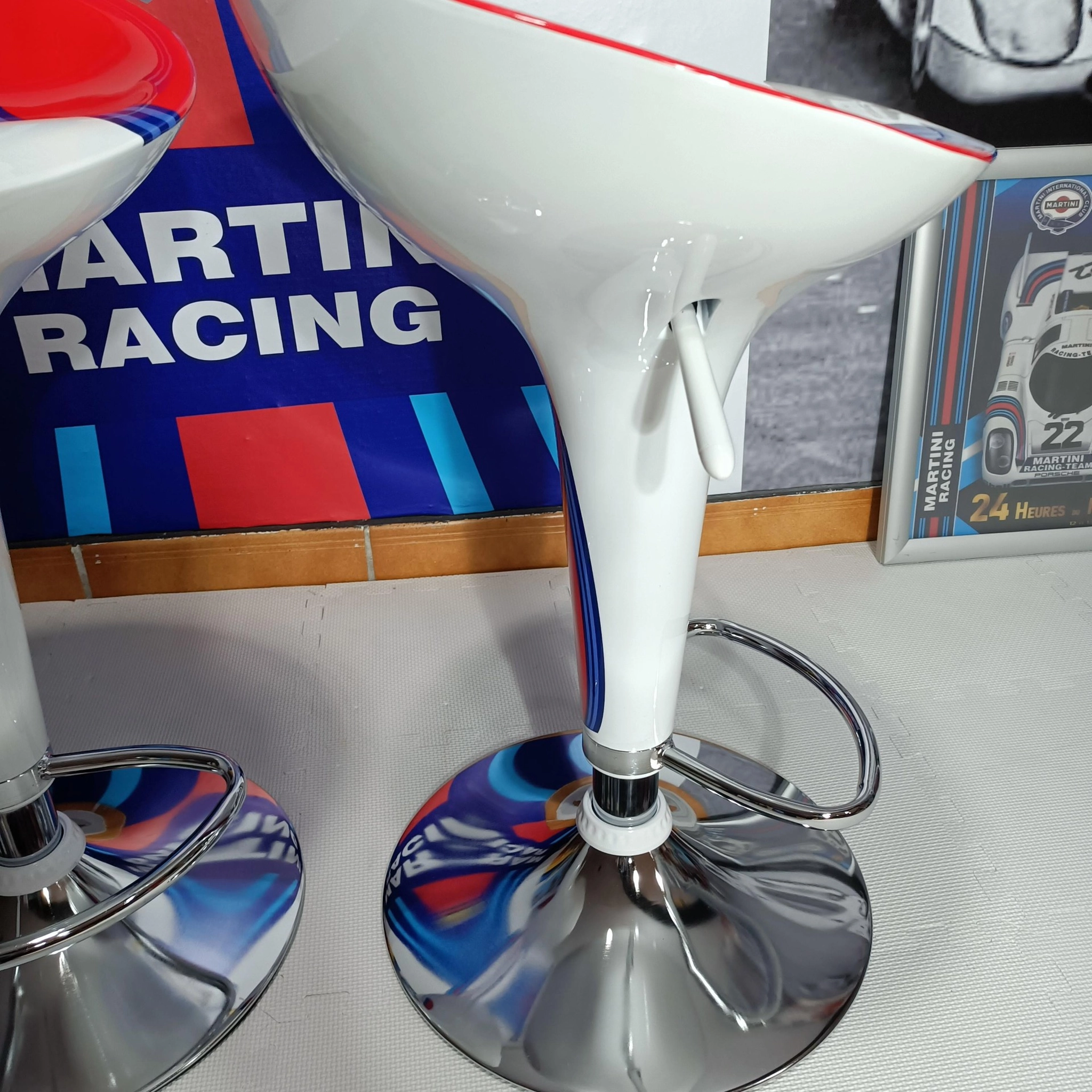 No Reserve Porsche Martini Racing Livery Stools | PCARMARKET
