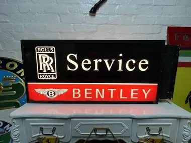 MP: Authentic 1980s Rolls Royce & Bentley Double Sided Illuminated ...
