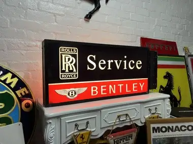 MP: Authentic 1980s Rolls Royce & Bentley Double Sided Illuminated ...