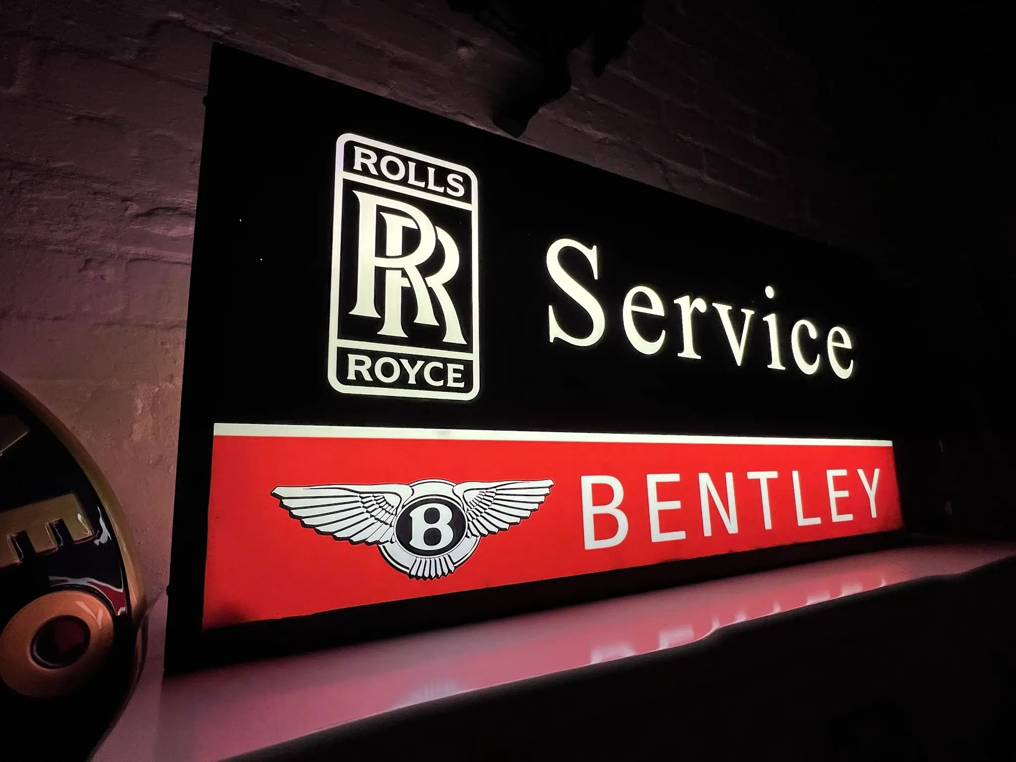 MP: Authentic 1980s Rolls Royce & Bentley Double Sided Illuminated ...