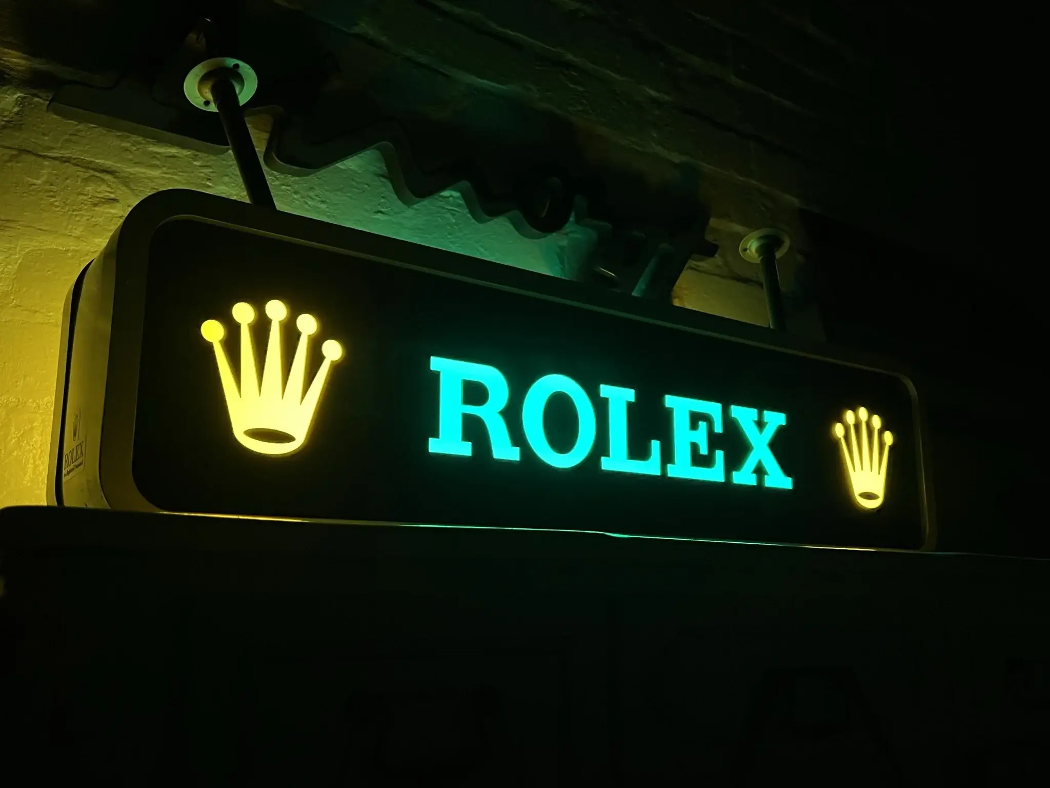 MP: Authentic Illuminated Double Sided Rolex Sign | PCARMARKET