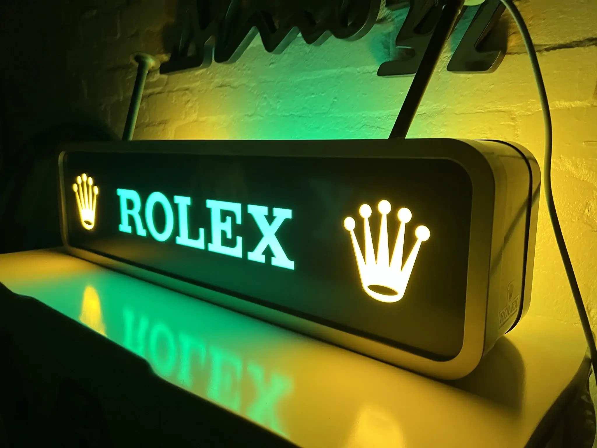MP: Authentic Illuminated Double Sided Rolex Sign | PCARMARKET
