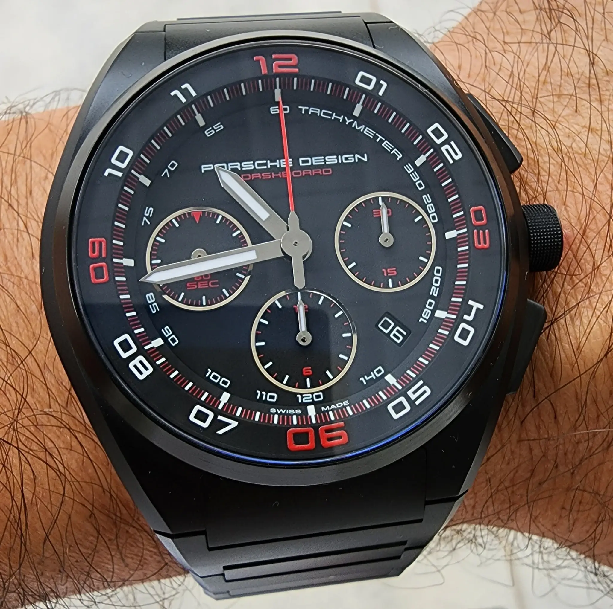 No Reserve Porsche Design P'6620 Dashboard Titanium Chronograph