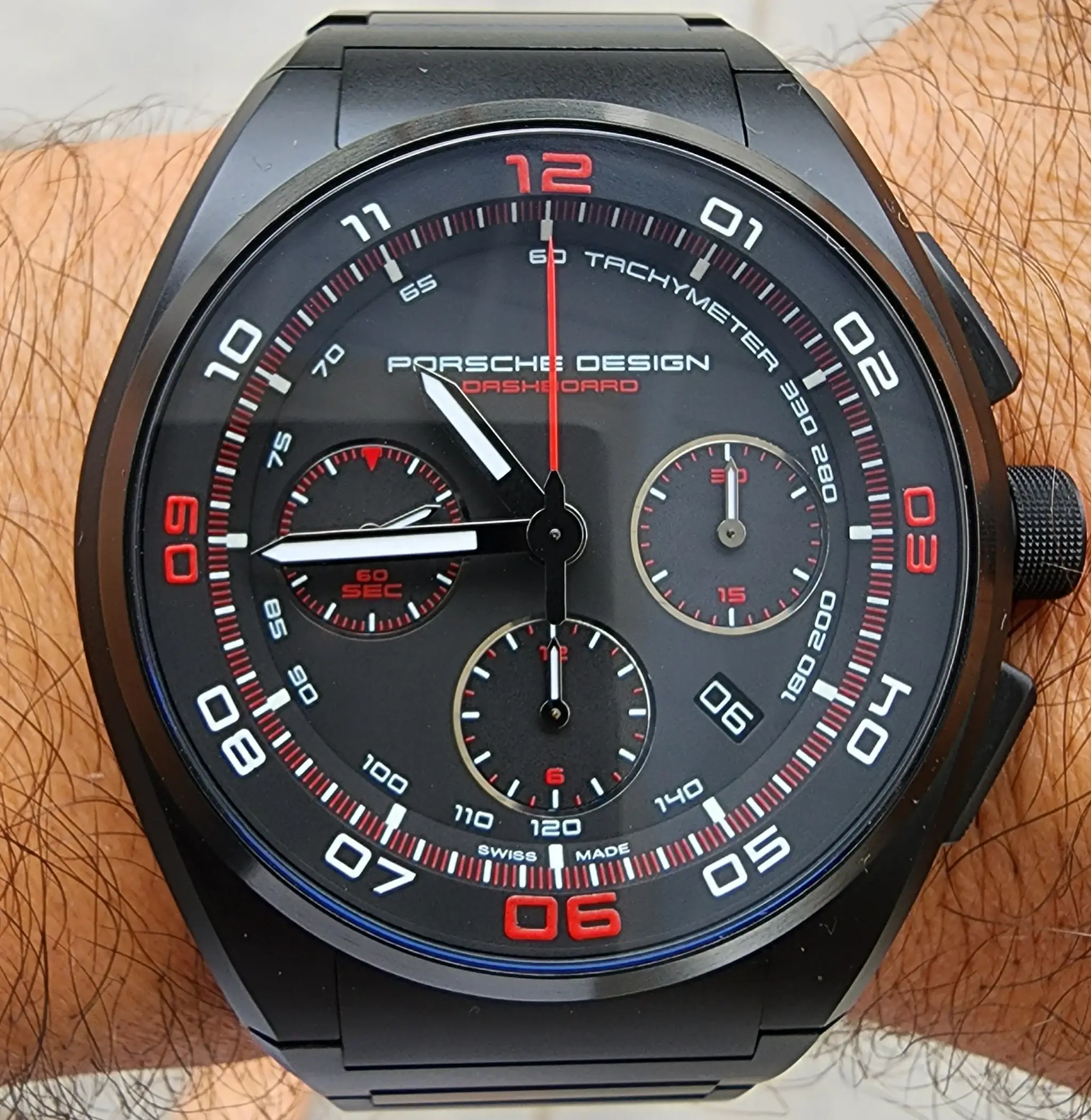 PORSCHE DESIGN ヒュミドール Porsche Design Dashboard Automatic Chronograph P'6612 Titanium 42